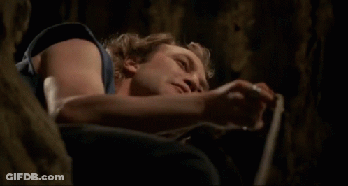 A Man Laying Down With The Words Put The Fucking Lotion In The Basket Above Him GIF