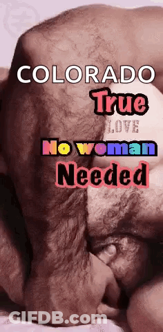 A Man Laying On A Bed With The Words Colorado True Love No Woman Needed Above Him GIF