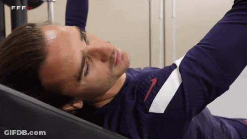 A Man Laying On A Bench With Ffftv Written On The Bottom Right GIF