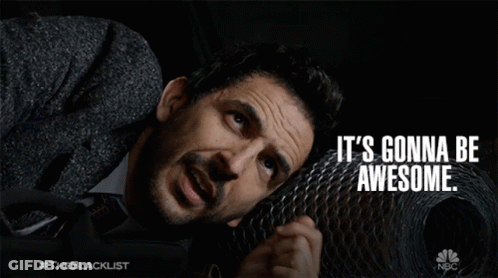 A Man Laying On A Couch With The Words It 'S Gonna Be Awesome On The Bottom GIF