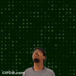 A Man Looking Up At The Number 27 GIF