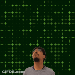 A Man Looks Up At The Number 28 GIF