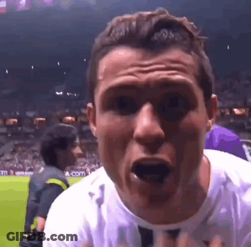 A Man Making A Funny Face With His Mouth Open GIF