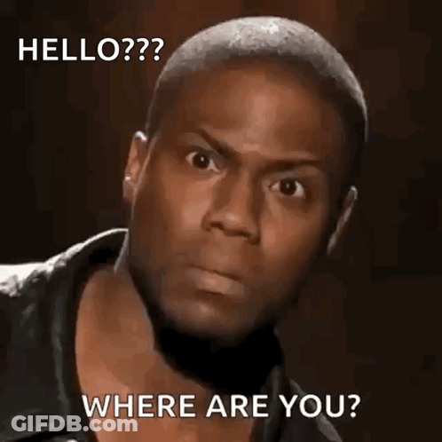 A Man Making A Funny Face With The Words Hello Where Are You Written Below Him GIF