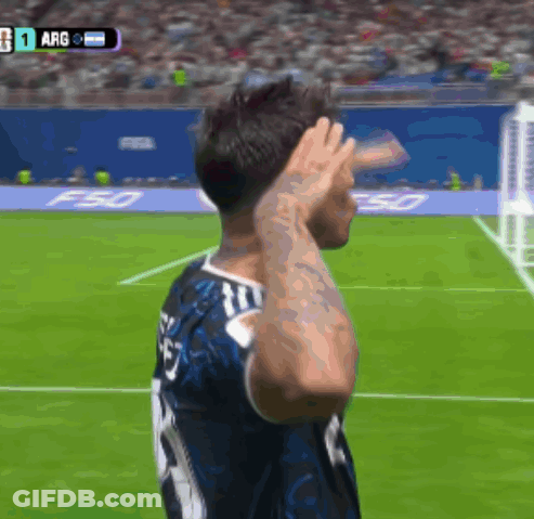 A Man On A Soccer Field With The Number 1 On The Bottom Right GIF