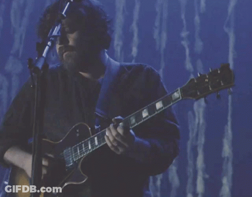 Man Playing Gibson Guitar Stage GIF