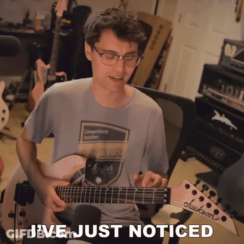 Man Playing Guitar I Just Noticed GIF
