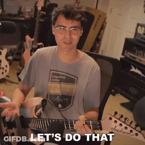 Man Playing Jackson Guitar Let's Do That GIF