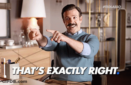 A Man Pointing At The Camera With The Words That 'S Exactly Right On The Bottom GIF