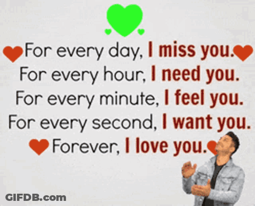 A Man Praying In Front Of A Sign That Says For Every Day I Miss You GIF
