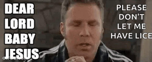 A Man Praying With The Words Dear Lord Baby Jesus On The Bottom GIF