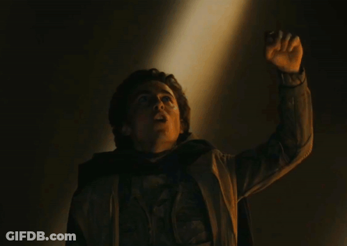 A Man Raising His Hand With The Words The Hand Of God Be My Witness Above Him GIF
