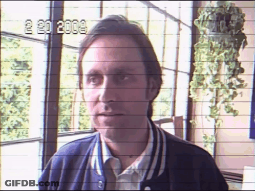 A Man 'S Face Is Shown In A Video That Was Taken On 2 20 2009 GIF