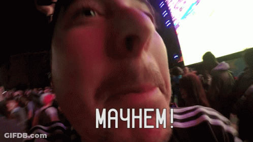 A Man 'S Face Is Shown With The Words " Mayhem " Written On His Face GIF