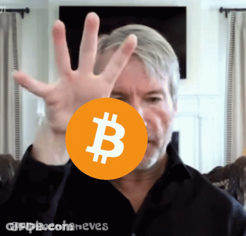 Man's Hand Behind B Circle GIF