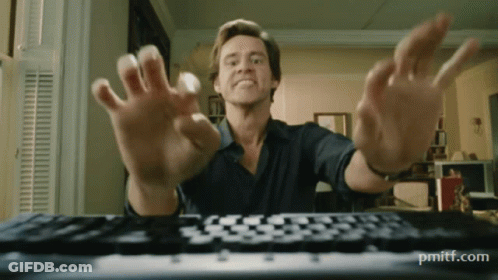 A Man 'S Hands Are Reaching Out Towards A Keyboard With Pmittf.com In The Lower Right Corner GIF