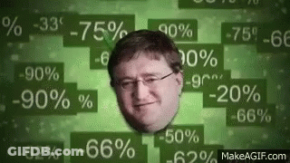A Man 'S Head Is Surrounded By A Bunch Of Green Numbers And Percentages . GIF