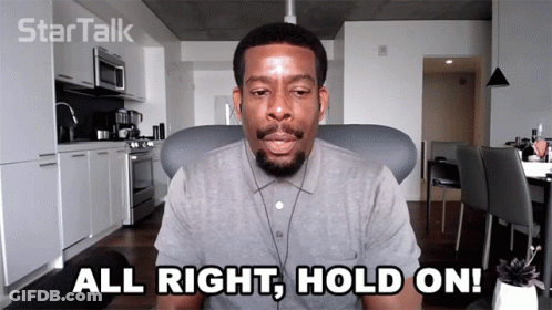 A Man Says " All Right Hold On " In A Video GIF