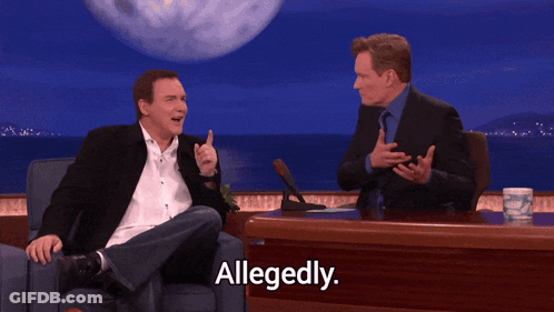 A Man Says Also Really While Pointing Upwards GIF