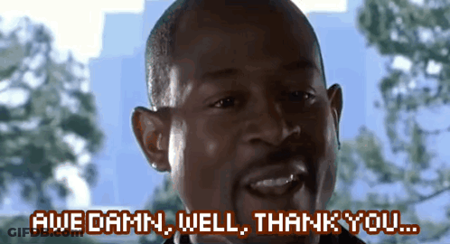 A Man Says Awe Damn Well Thank You GIF