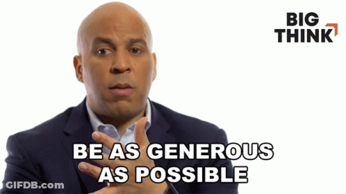 Man Saying Be As Generous As Possible GIF