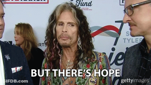 A Man Says But There 'S Hope In Front Of A Sign GIF