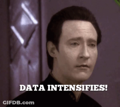 A Man Says Data Intensifies While Looking At Something GIF
