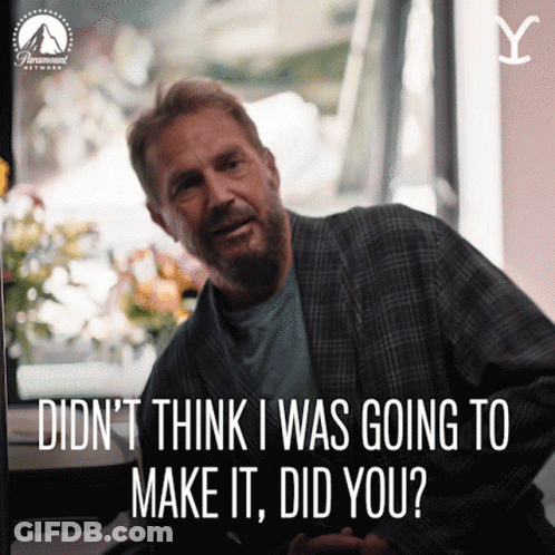 A Man Says " Didn 'T Think I Was Going To Make It " GIF