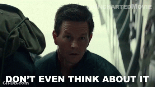 A Man Says " Don 'T Even Think About It " In A Video GIF