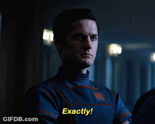 Man Saying Exactly In Yellow Letters GIF