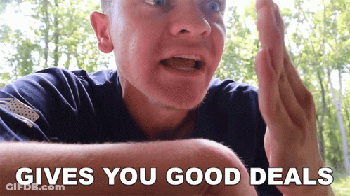 A Man Says Gives You Good Deals With His Hand GIF
