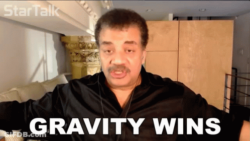 A Man Says Gravity Wins In A Video GIF