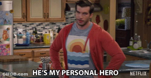 A Man Says He 'S My Personal Hero In A Netflix Ad GIF