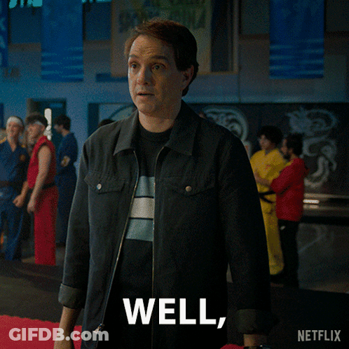 A Man Says Here We Go Again In Front Of A Crowd Of People GIF