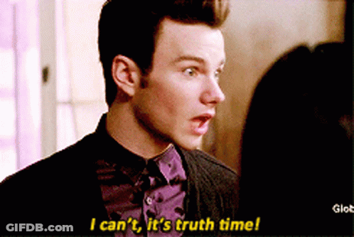A Man Says I Can 'T It 'S Truth Time While Talking To A Woman GIF