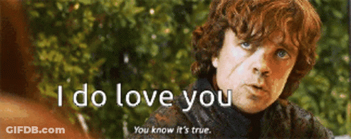 A Man Says " I Do Love You " In Front Of A Tree GIF