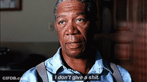 A Man Says I Don 'T Give A Shit In A Video GIF