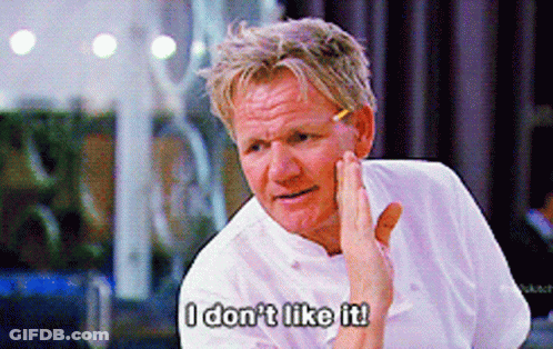 A Man Says I Don 'T Like It With His Hand GIF