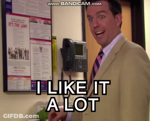 A Man Says I Like It A Lot In Front Of A Phone GIF