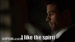 A Man Says I Like The Spirit In A Dark Room GIF