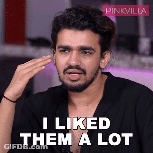 A Man Says " I Liked Them A Lot " In A Pinkvilla Ad GIF