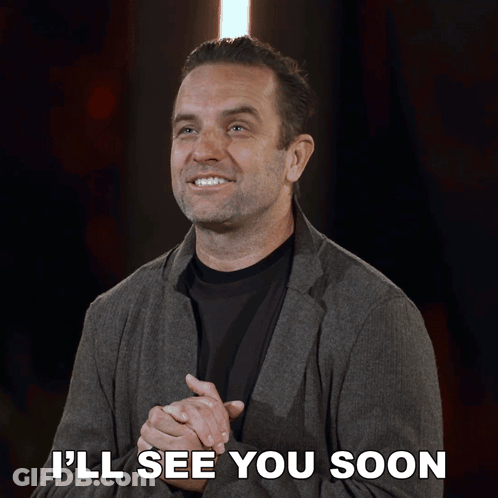 A Man Says I 'Ll See You Soon In A Dark Room GIF