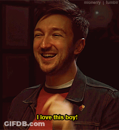 A Man Says " I Love This Boy " In A Video GIF