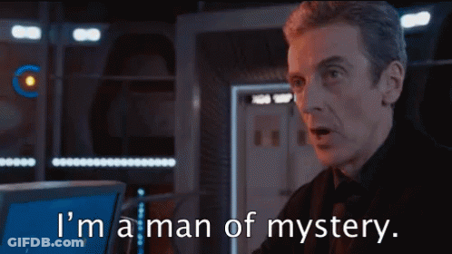 A Man Says " I 'M A Man Of Mystery " In Front Of A Computer GIF