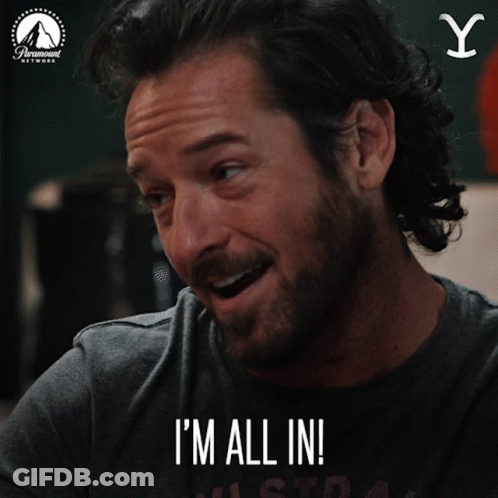 A Man Says I 'M All In With A Paramount Network Logo In The Background GIF
