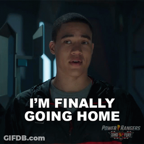 A Man Says I 'M Finally Going Home In A Power Rangers Advertisement GIF