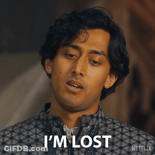A Man Says I 'M Lost While Wearing A Netflix Shirt GIF