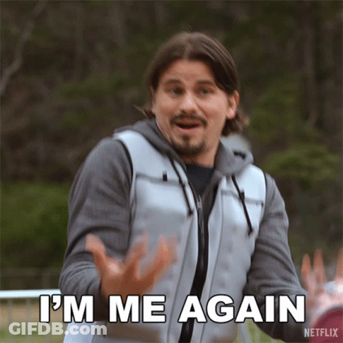 A Man Says " I 'M Me Again " In A Netflix Advertisement GIF