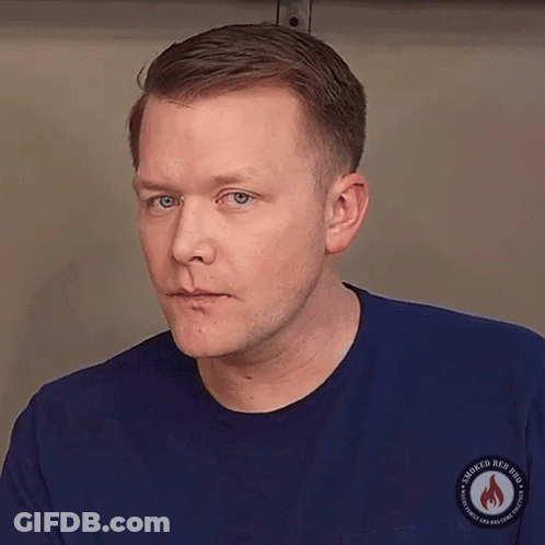 A Man Says I 'M Not Sure In White Letters GIF