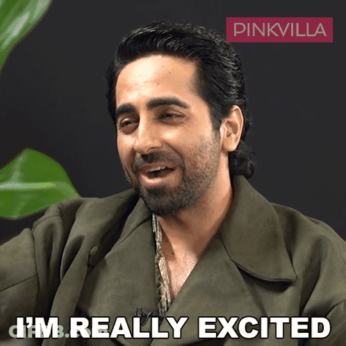 A Man Says I 'M Really Excited In A Pinkvilla Ad GIF